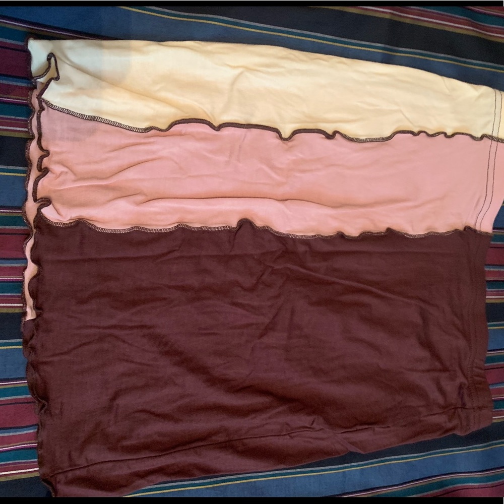 Multi-color Lettuce Trim Skirt